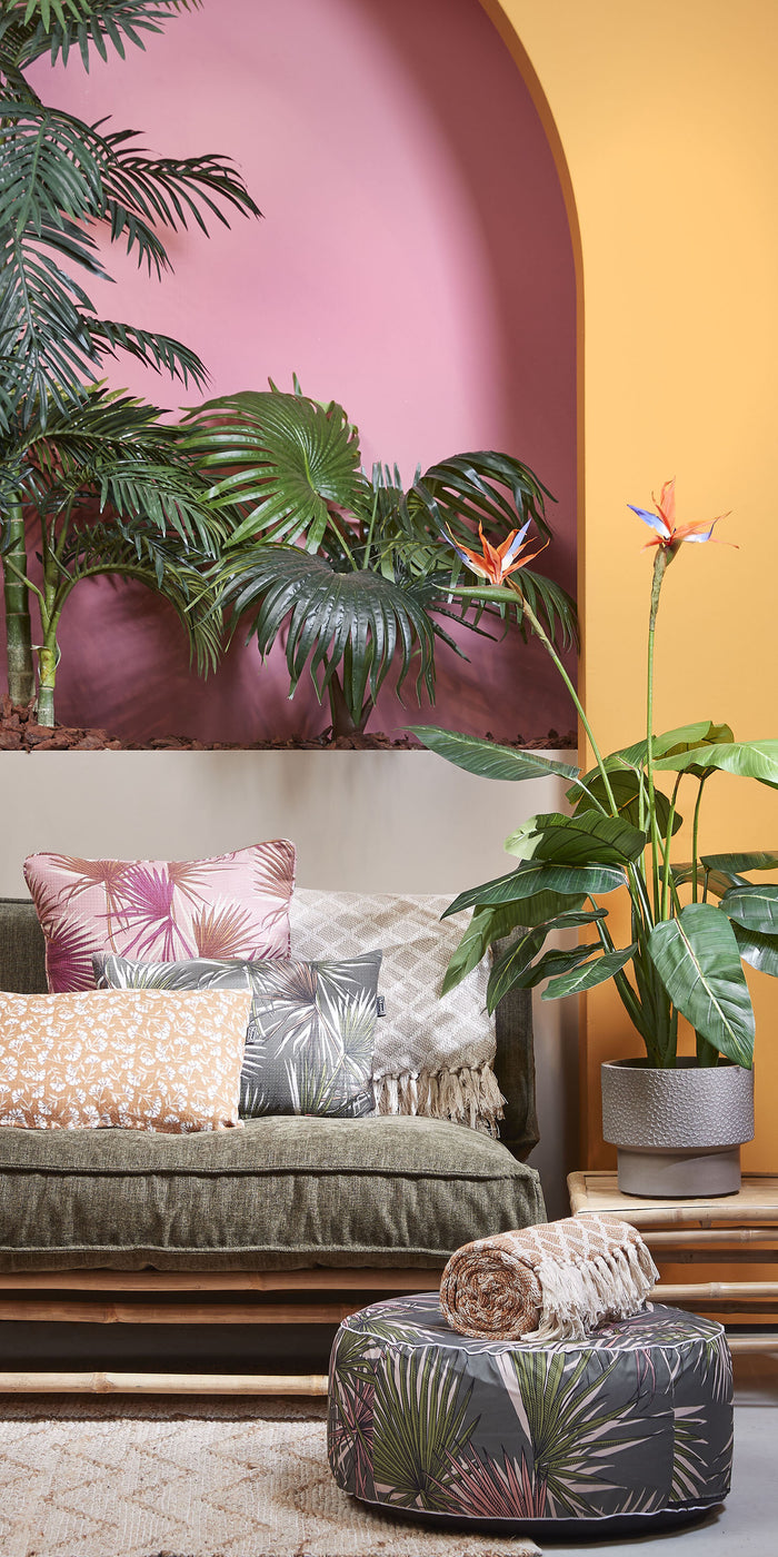 Mica Decorations Nuno Opblaasbare Poef - H37 x Ø80 cm - Groen