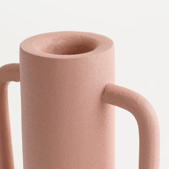 Mica Decorations Ula Kandelaar - H12 x Ø8 cm - Metaal - Roze