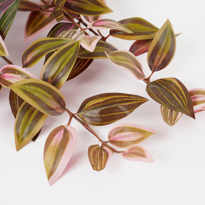 Mica Decorations Tradescantia Kunst Hangplant - H54 cm - Bordeaux
