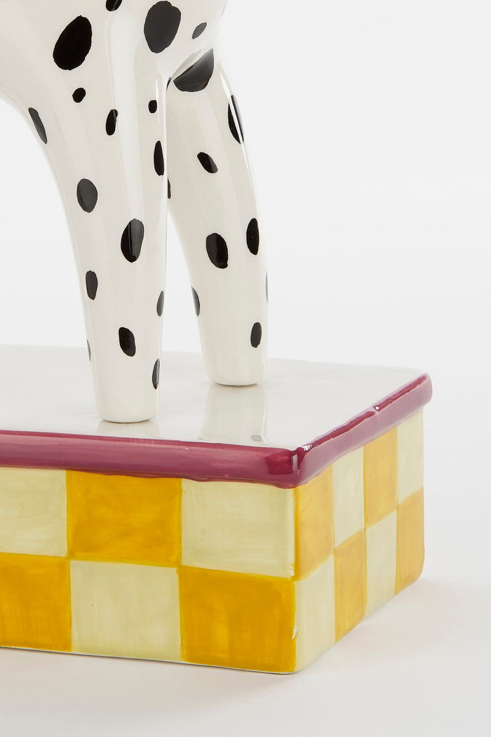 Mica Decorations Kandelaar Hond - L25,5 x B10,5 x H26,5 cm - Wit