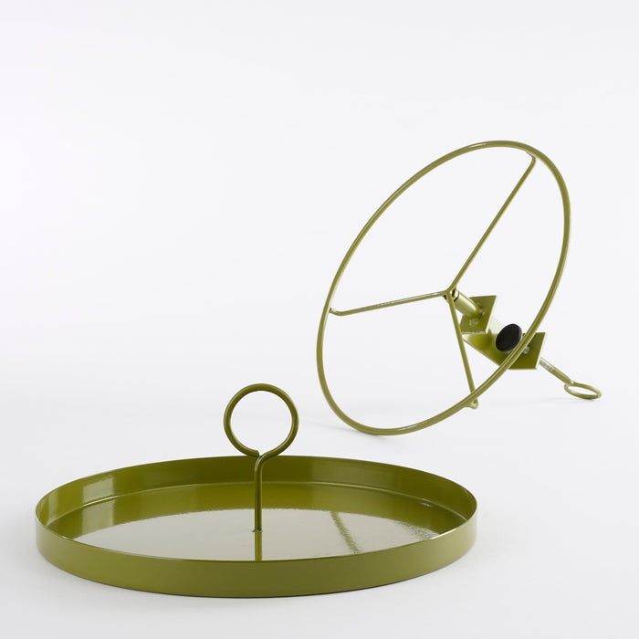 Mica Decorations Aston Dienblad - H30 x Ø30,5 cm - Donkergroen