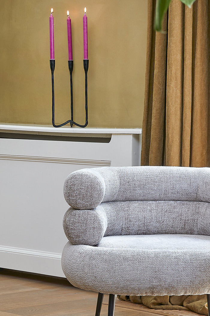 Mica Decorations Christy Kandelaar - L17 x B18 x H34 cm - Zwart