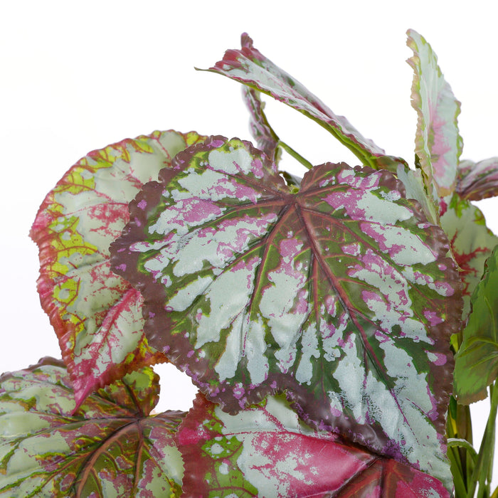 Mica Decorations Begonia Kunstplant - H40 x Ø38 cm - Rood