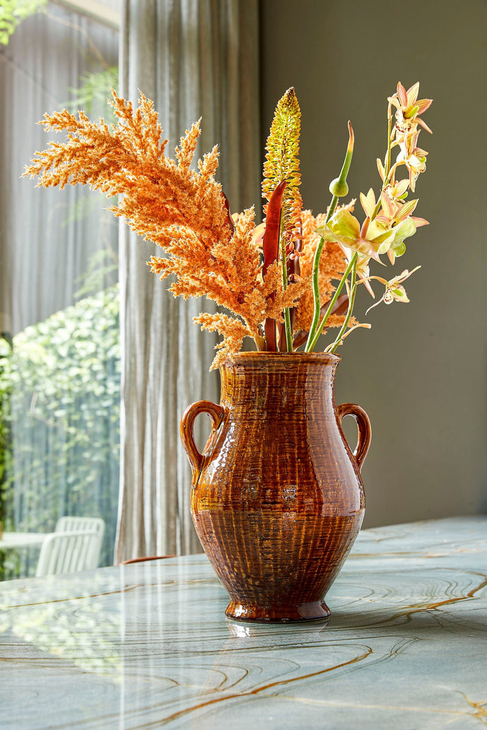 Mica Decorations Elena Vaas - L29 x B26 x H39 cm - Bruin