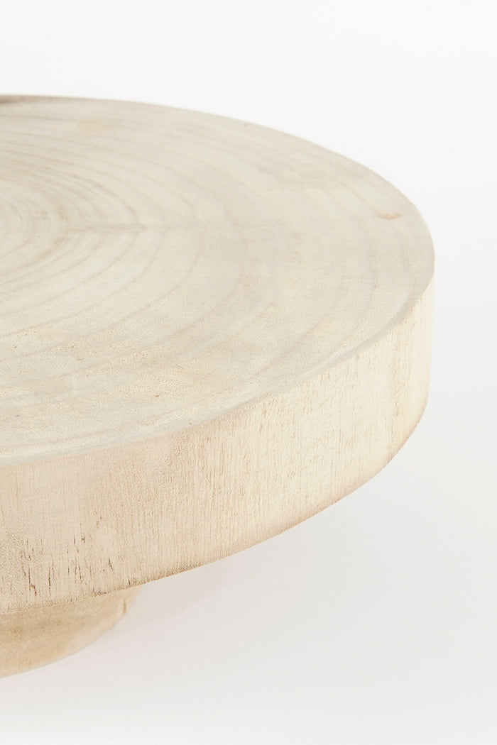 Mica Decorations Pia Decoratie Tafeltje - H10,5 x Ø30 cm - Lichtbruin