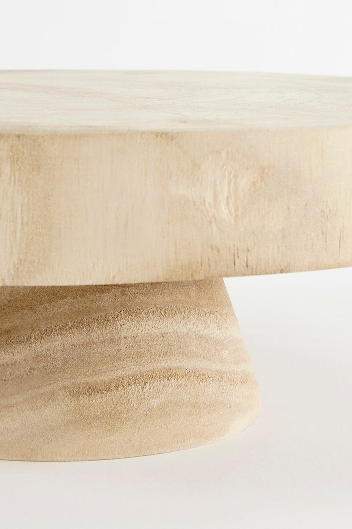 Mica Decorations Pia Decoratie Tafeltje - H10,5 x Ø30 cm - Lichtbruin