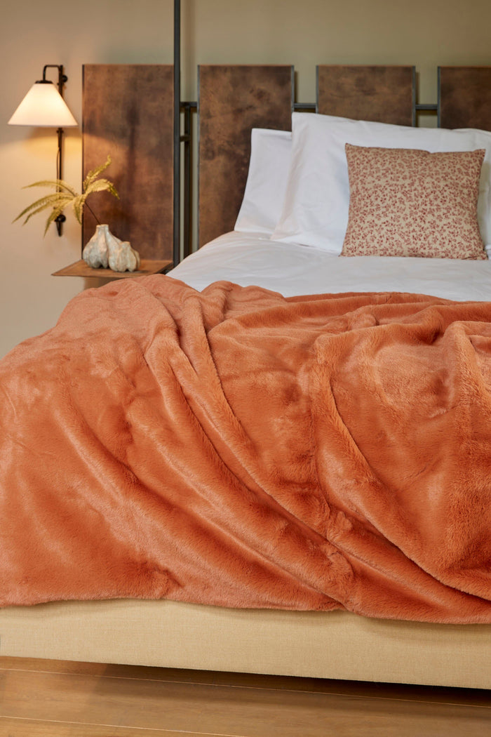 In The Mood Collection Bronte Fleece Deken - L200 x B150 cm - Oranje