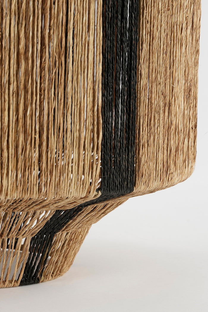 Mica Decorations Liliano Lantaarn - H51 x Ø40 cm - Jute - Zwart