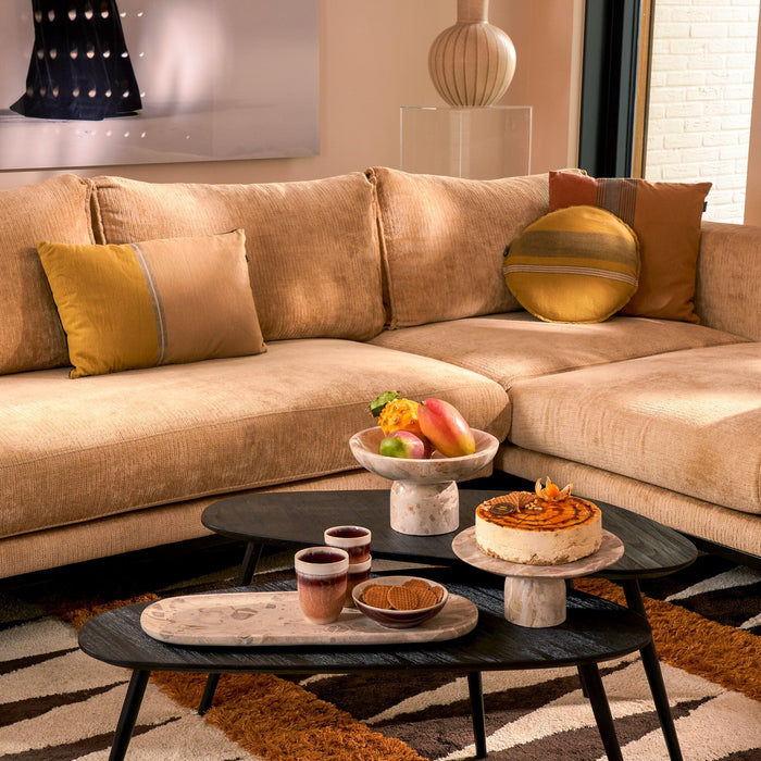 Mica Decorations Finnos Dienblad - L50 x B18 x H2 cm - Marmer - Beige