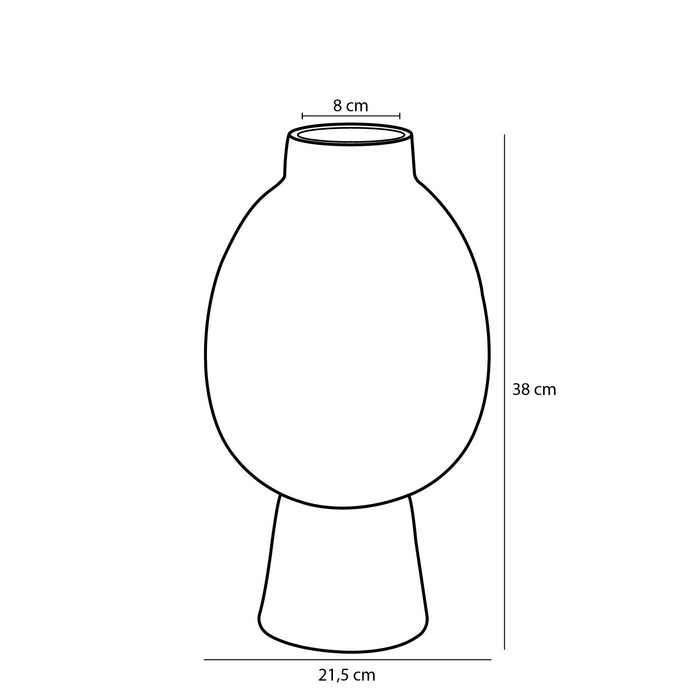 Mica Decorations Helma Vaas - H38 x Ø21,5 cm - Blauw