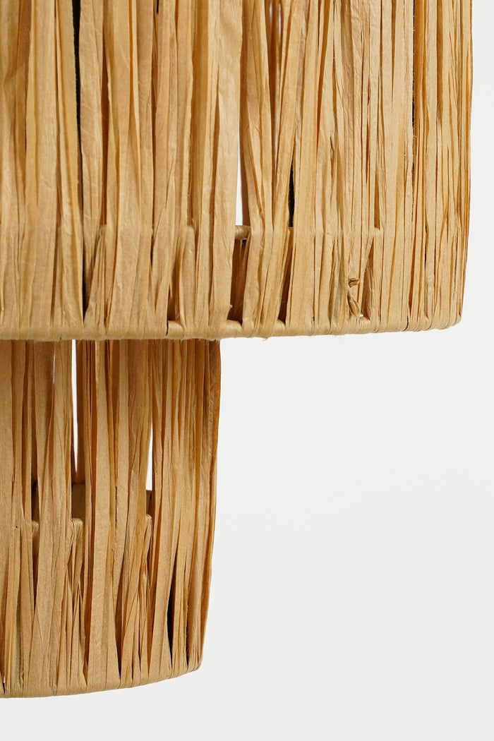 Mica Decorations Elisa Hanglamp - H30 x Ø35 cm - Raffia - Lichtbruin