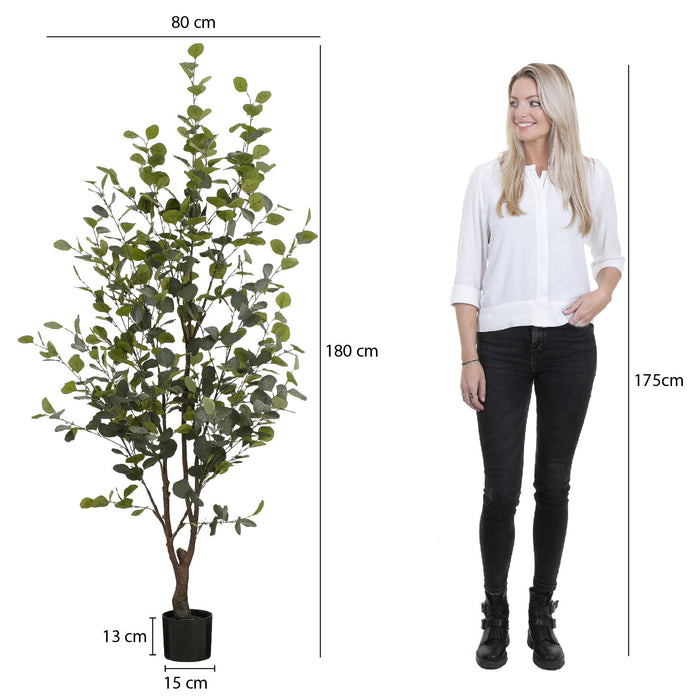Mica Decorations Kunstplant Eucalyptusboom in Pot - H180 x Ø80 cm