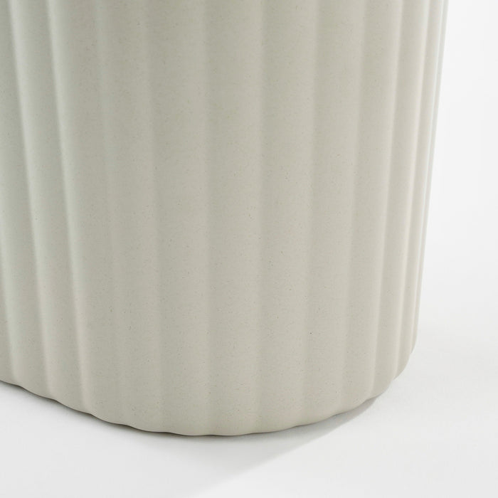 Mica Decorations Manja Afvalemmer - Bamboe - Lichtgrijs