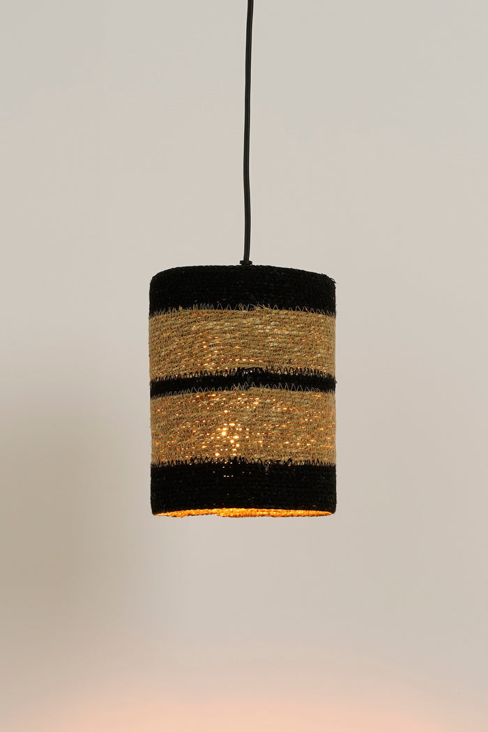 Mica Decorations Jinx Hanglamp - H20 x Ø15 cm - Jute - Zwart