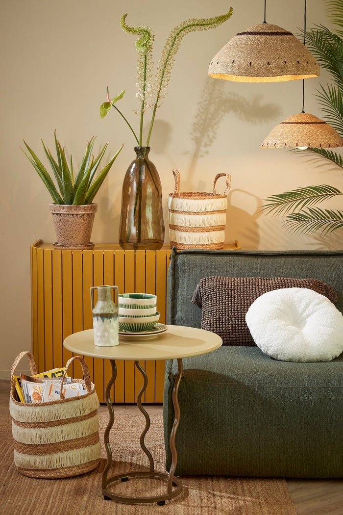 Mica Decorations Joulz Hanglamp - H16 x Ø36 cm - Jute - Lichtbruin