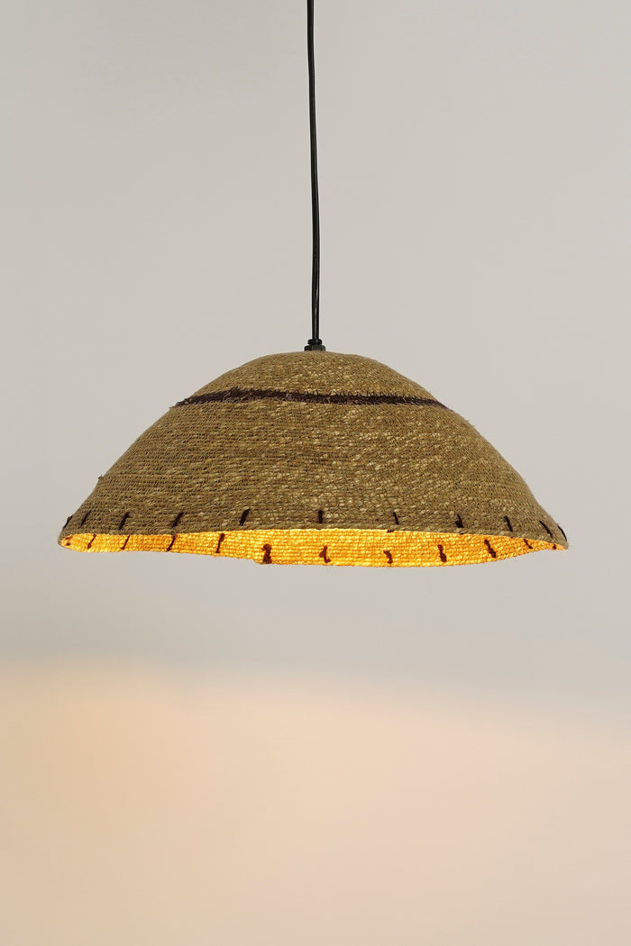 Mica Decorations Joulz Hanglamp - H16 x Ø36 cm - Jute - Lichtbruin