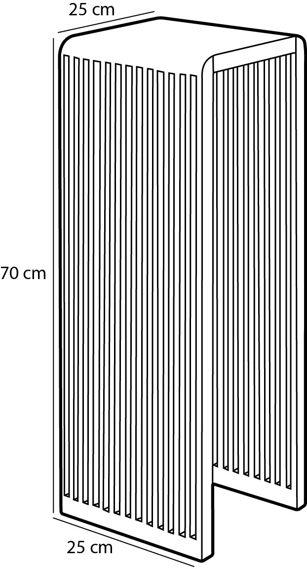Mica Decorations Yonker Plantentafel - Set van 2 - Bruin