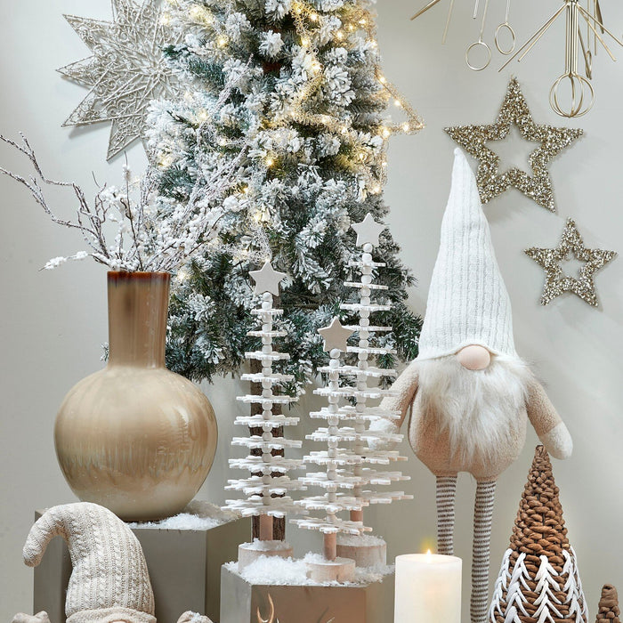 Mica Decorations Holm Vaas - H42 x Ø27,5 cm - Keramiek - Crème