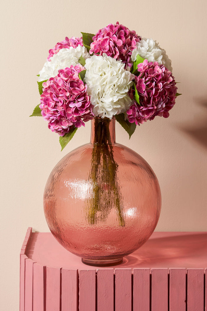 Mica Decorations Firenza Fles Vaas - H42 x Ø34 cm - Lichtroze