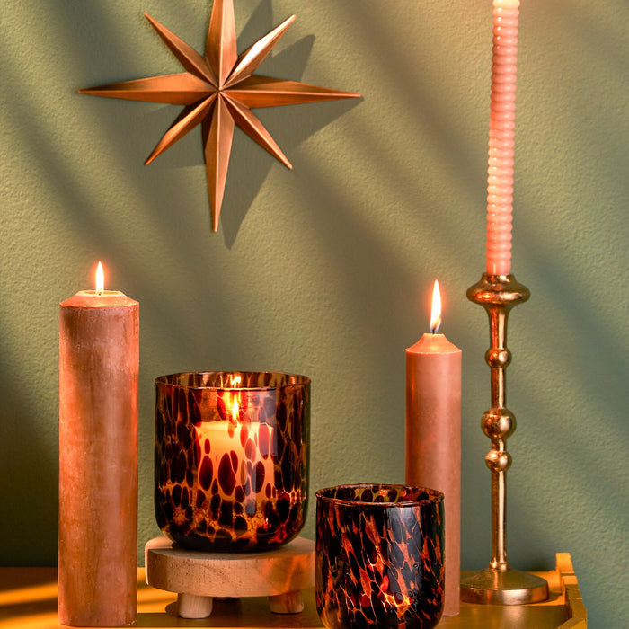 Mica Decorations Canto Kandelaar - H30 x Ø9 cm - Aluminium - Goud