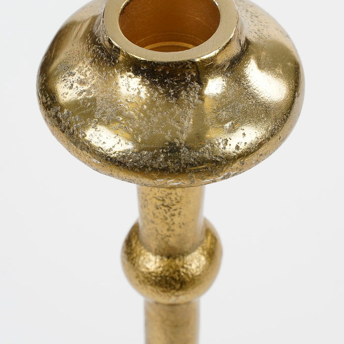 Mica Decorations Canto Kandelaar - H30 x Ø9 cm - Aluminium - Goud