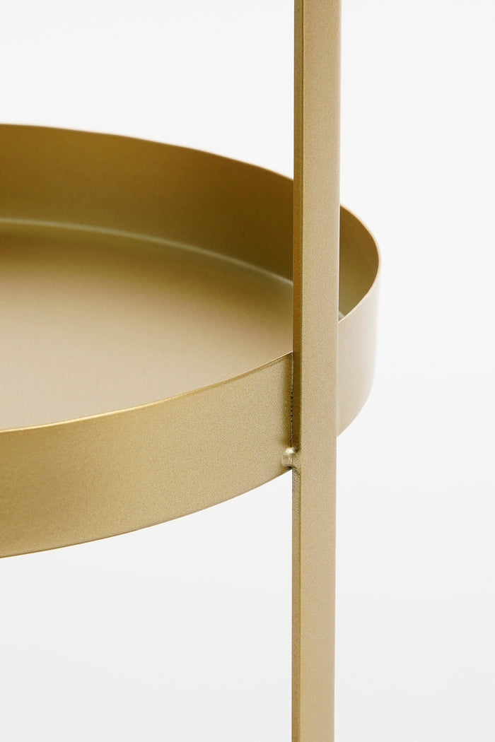 Mica Decorations Etagère 2-Laags - H41 x Ø25 cm - Metaal - Goud
