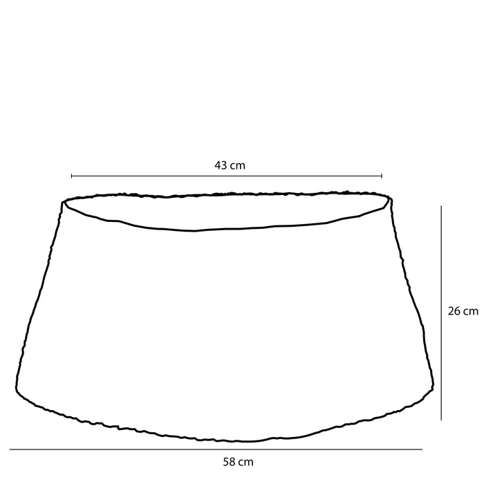 House of Seasons Kerstboomrok - H26 x Ø58 cm - Zeegras - Blauw