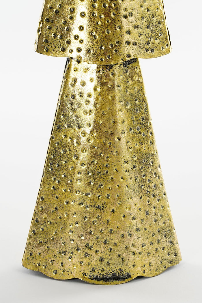 House of Seasons Kerstboom - L14,5 x B8 x H68 cm - Metaal - Goud