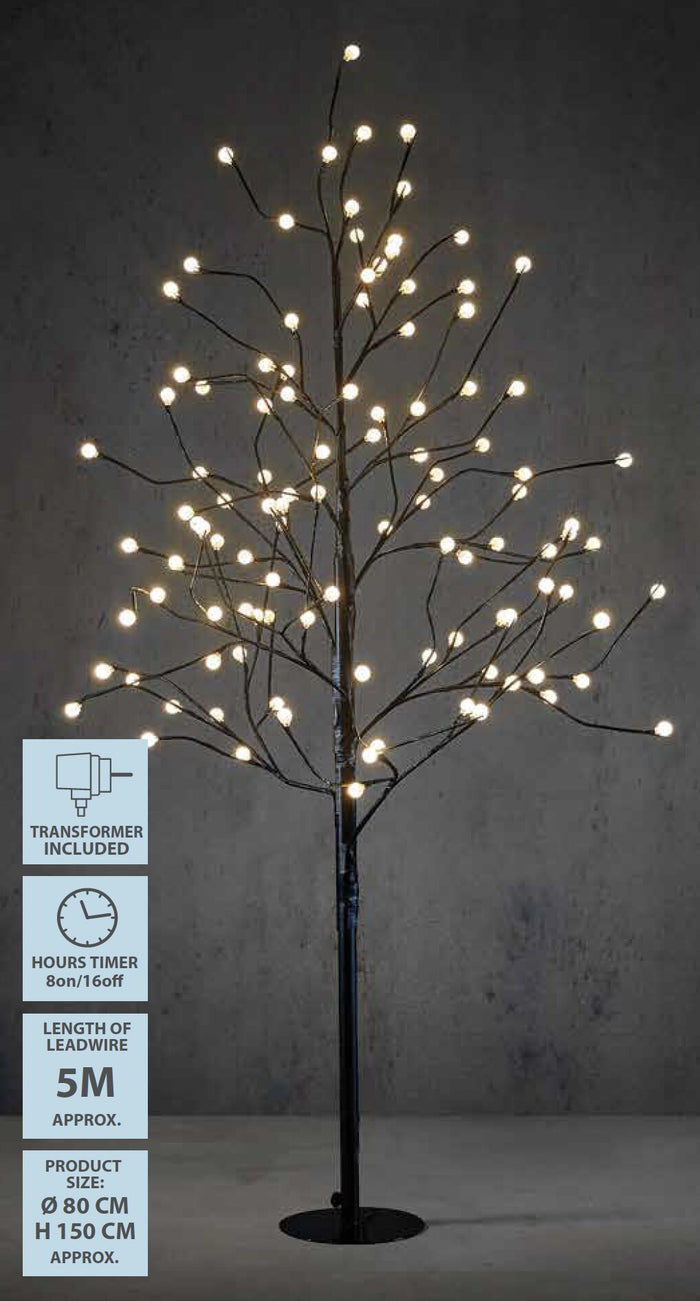Luca Lighting Boom met Klassiek Witte LED - H150 x Ø80 cm - Zwart