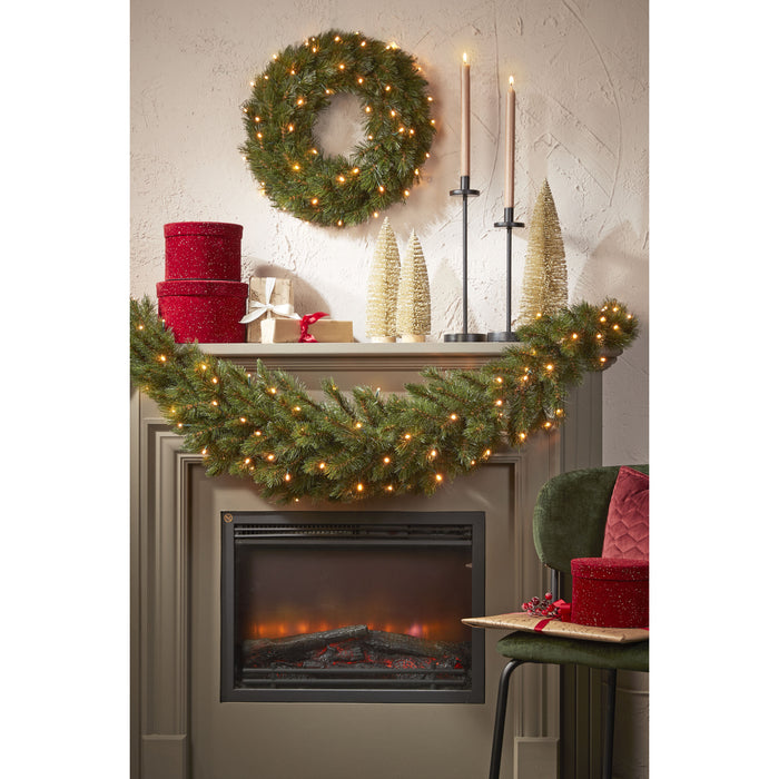 Triumph Tree Forest Frosted Kerstkrans met LED Verlichting - Ø45 cm
