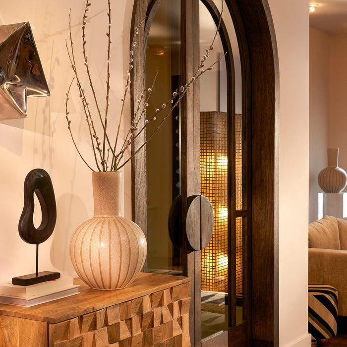 Mica Decorations Holm Vaas - H42 x Ø27,5 cm - Keramiek - Crème