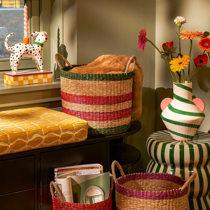 Mica Decorations Stratt Vaas - H28 x Ø22 cm - Keramiek - Groen