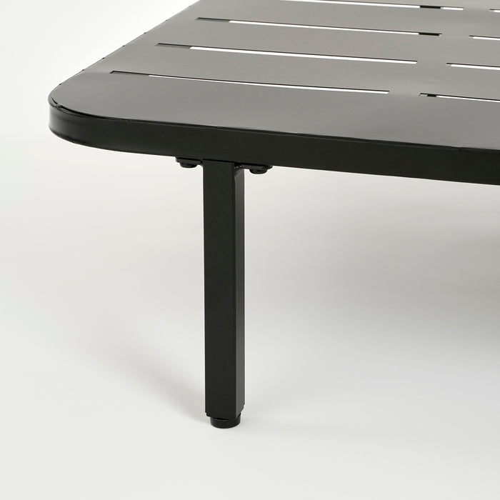 Mica Decorations Celo Hocker - L80 x B80 x H23 cm - Metaal - Zwart