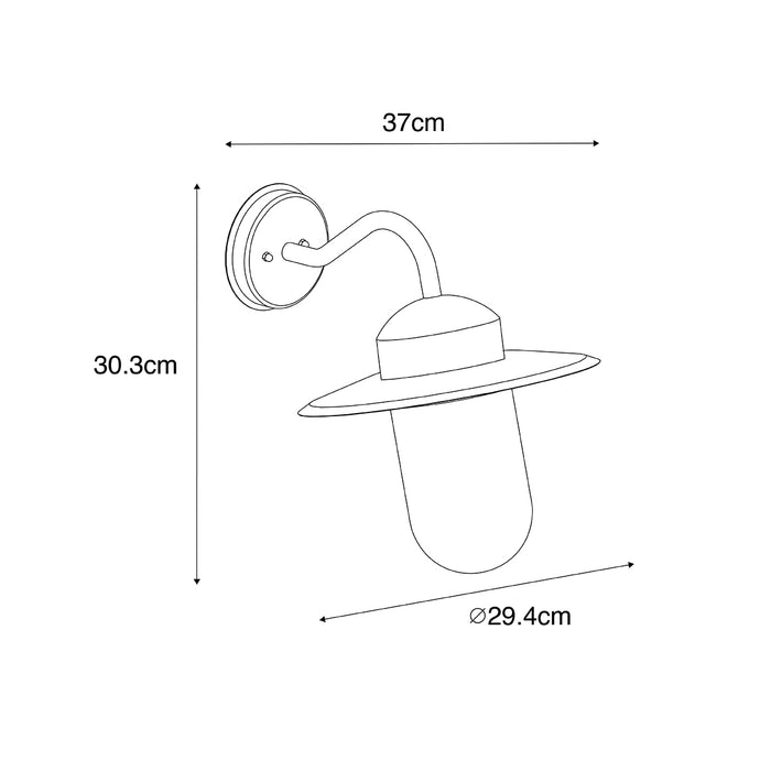 QAZQA Landelijke buiten wandlamp antiek goud IP44 - Kansas