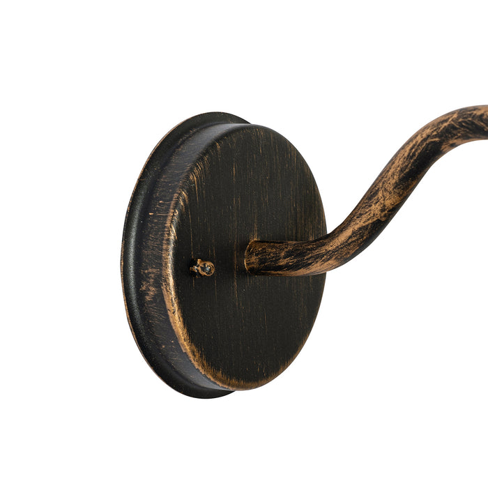 QAZQA Landelijke buiten wandlamp antiek goud IP44 - Kansas