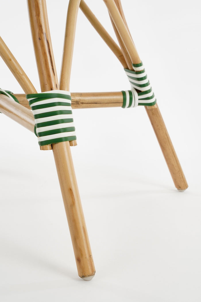 Mica Decorations Mandox Bistrostoel - Rotan - Donkergroen, Wit