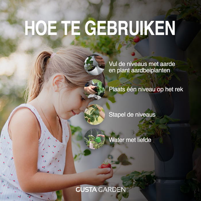 Gusta Garden - Sissi Strawberry - Aardbeienplanttoren - 4 niveaus