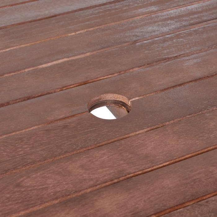 Beliani-TUSCANIA -Tuintafel-Donkerhout-100 x 180 cm-Eucalyptushout