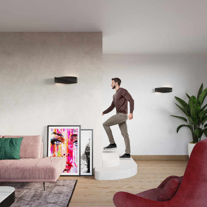 Sollux Wandlamp Sigma gips zwart