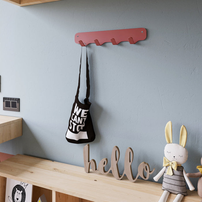 Gorillz Rounded Four - Wandkapstok - 40x6x7,8cm - Rood