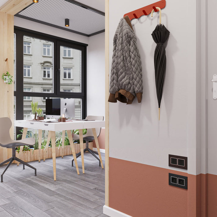 Gorillz Rounded Four - Wandkapstok - 40x6x7,8cm - Rood