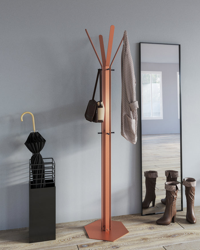 Gorillz Stack - Kapstok Staand - Industrieel Design - Koperbruin