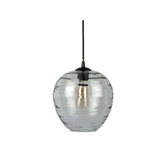 Leitmotiv - Pendant lamp Glamour Globe glass grey