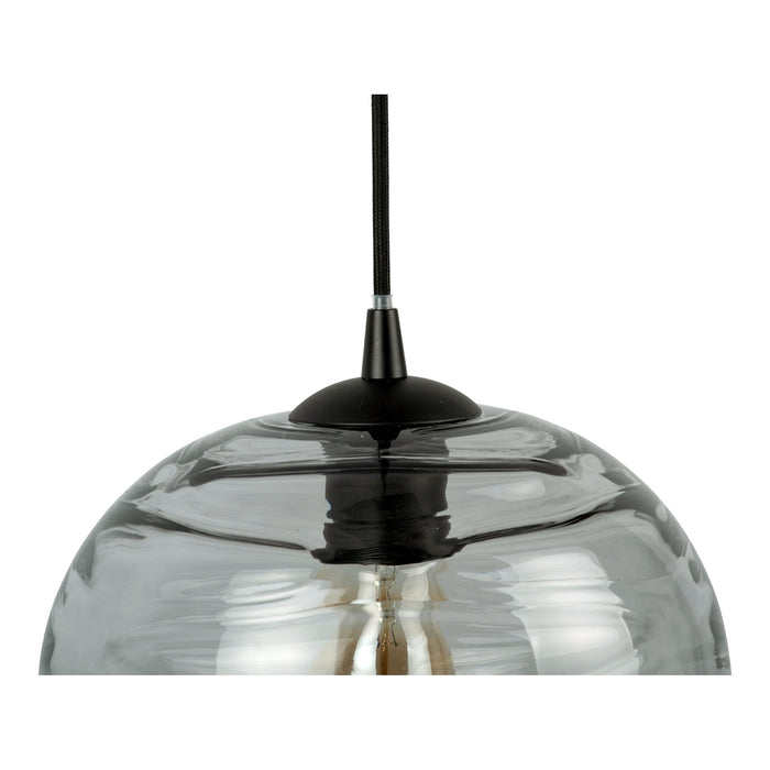 Leitmotiv - Pendant lamp Glamour Globe glass grey