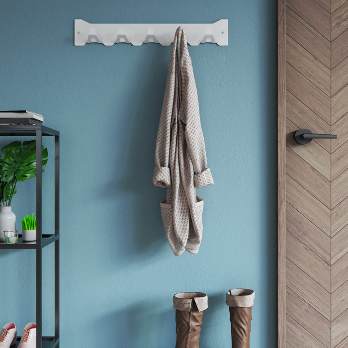 Gorillz Triangle Five - Wandkapstok - 5 haken - 70 x 5 x 12 cm - Wit