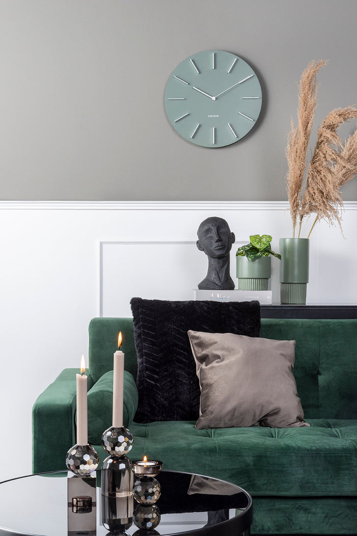 present time - Kandelaar Crystal Art - Rond Zwart - 7x7x14,3cm