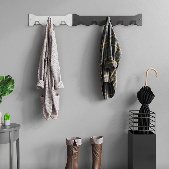 Gorillz Triangle Five - Wandkapstok - 5 haken - 70 x 5 x 12 cm - Zwart