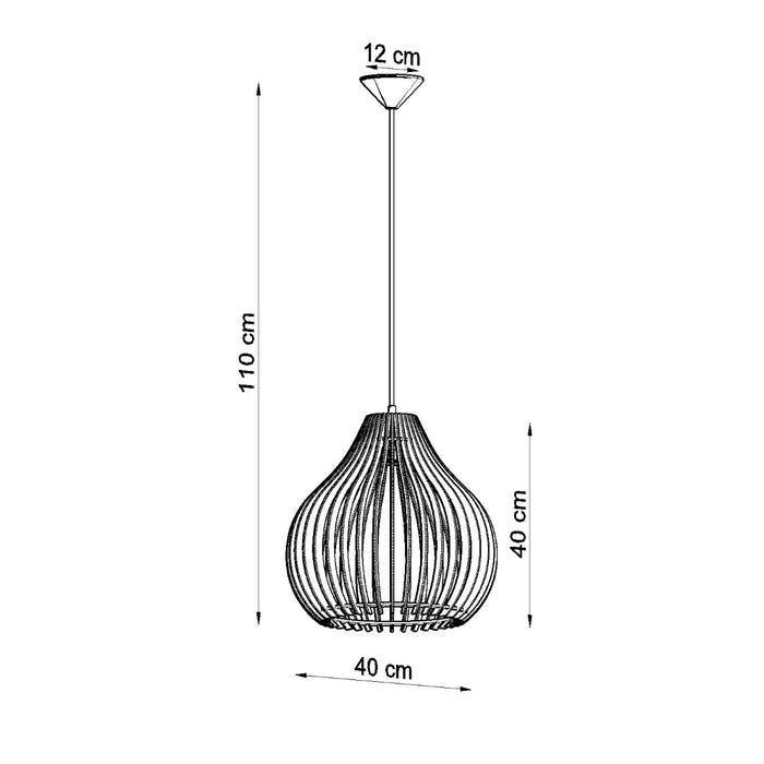 Sollux Hanglamp Aprilla Ø 43 cm hout