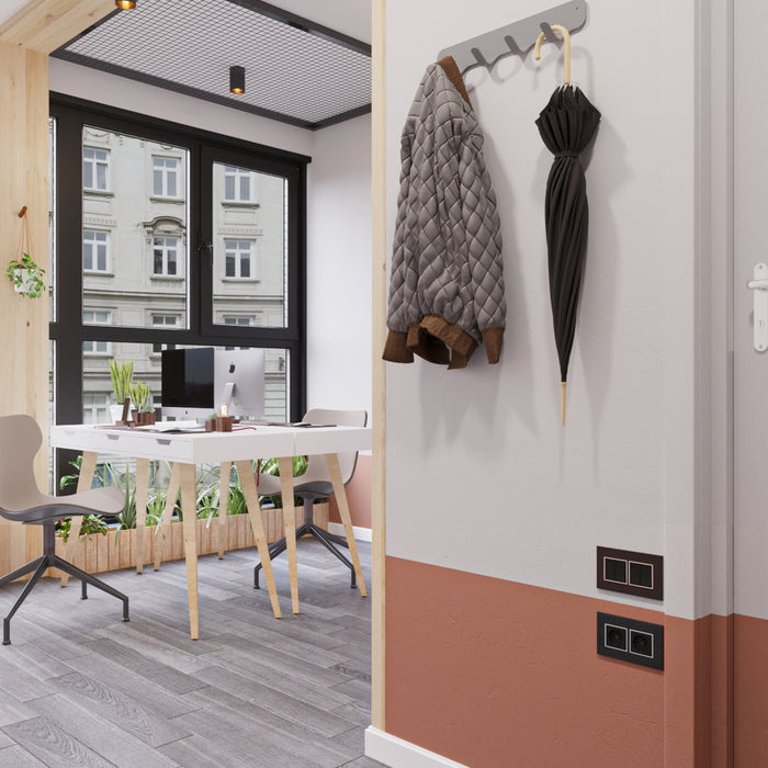 Gorillz Rounded Four - Wandkapstok - 40x6x7,8cm - Grijs