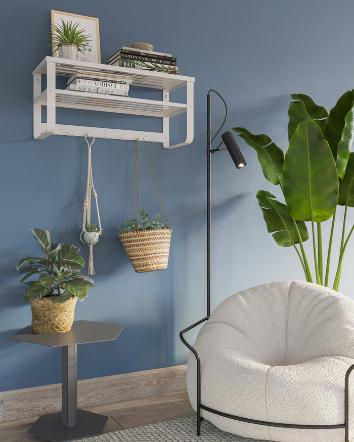 Gorillz Unify Wandkapstok met Hoedenplank en Extra Ruimte